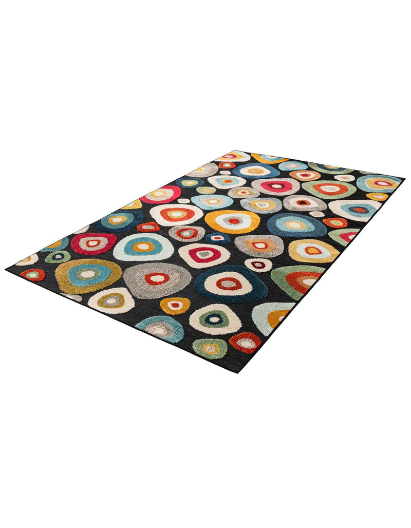 Outdoor Marrakesh Collection Area Rug -  Chefchaouen Rectangle Multi Black  lifestyle 10