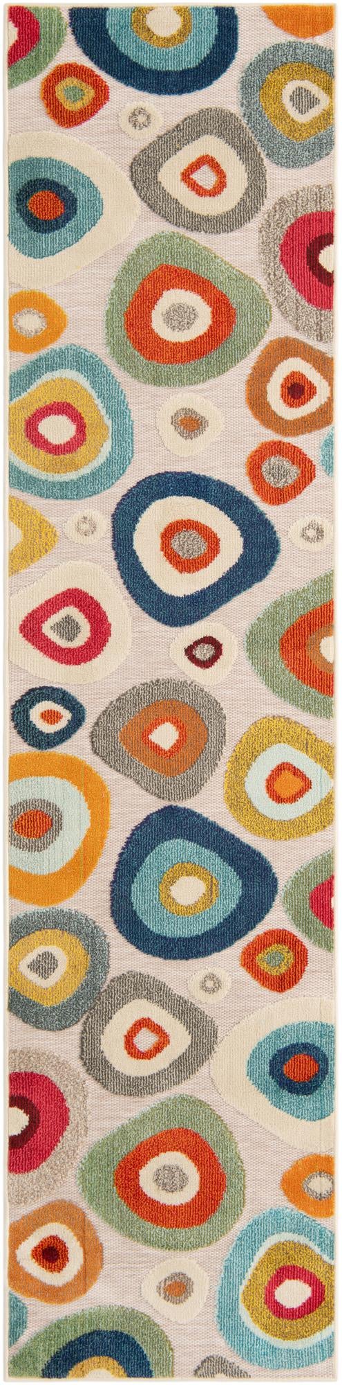 Outdoor Marrakesh Collection Area Rug -  Chefchaouen Runner Multi Beige  lifestyle 99