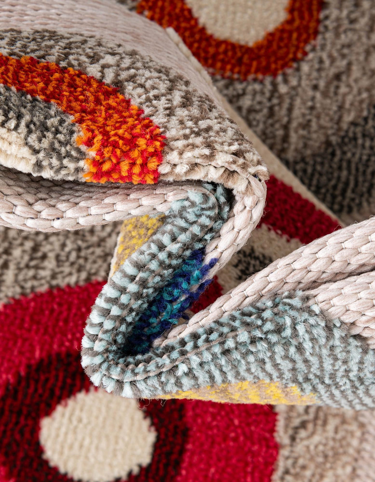 Outdoor Marrakesh Collection Area Rug -  Chefchaouen Rectangle Multi Beige  lifestyle 28