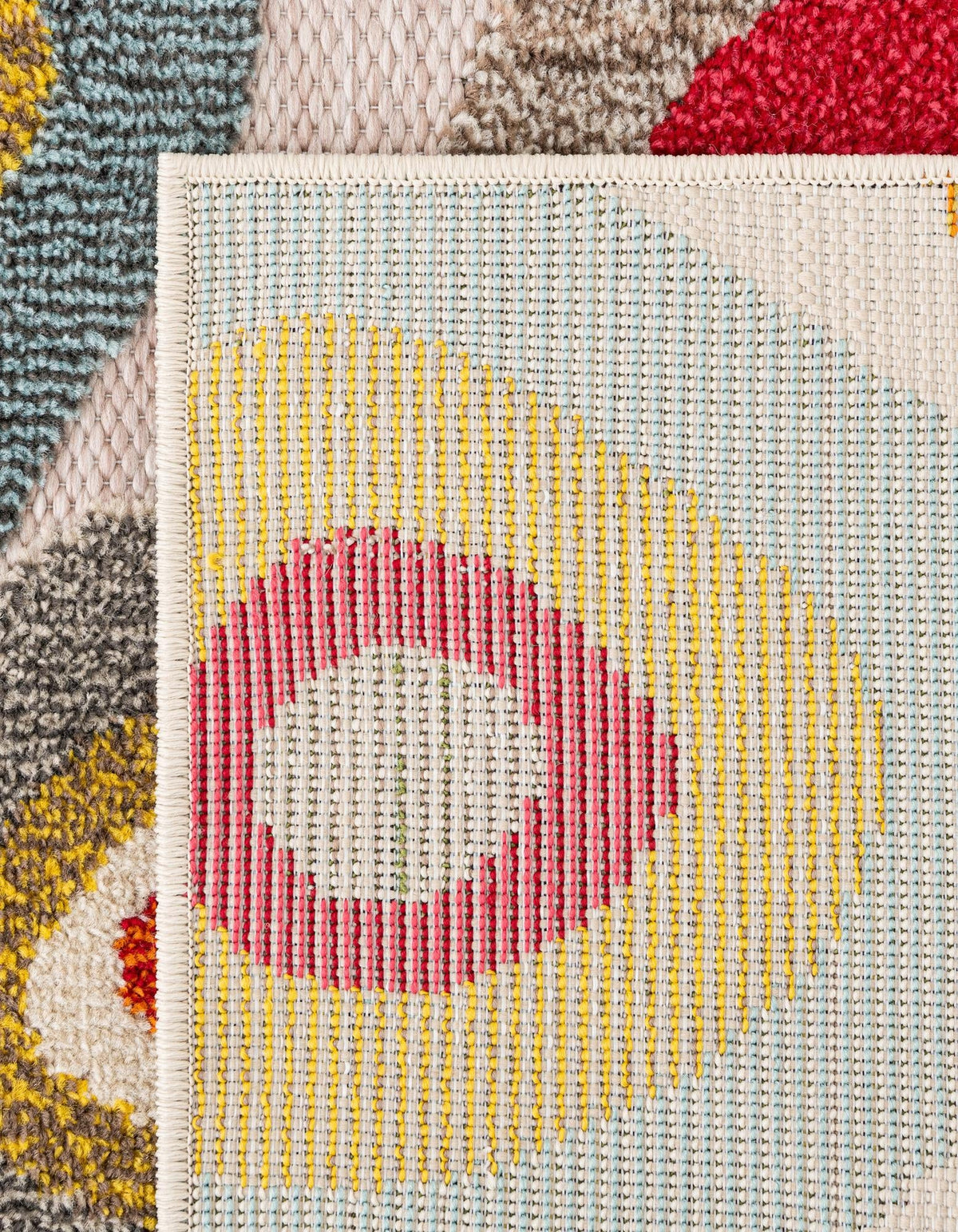Outdoor Marrakesh Collection Area Rug -  Chefchaouen Rectangle Multi Beige  lifestyle 30