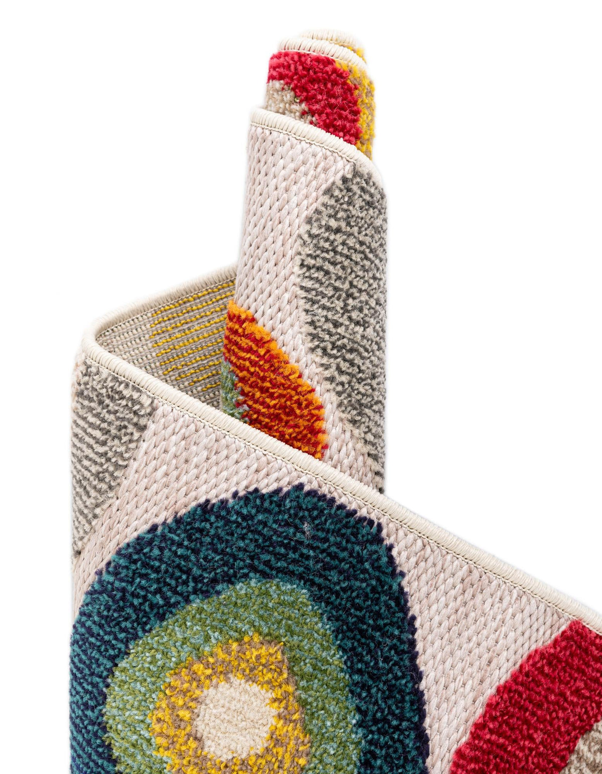 Outdoor Marrakesh Collection Area Rug -  Chefchaouen Rectangle Multi Beige  lifestyle 34