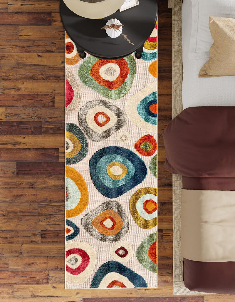 Outdoor Marrakesh Collection Area Rug -  Chefchaouen Runner Multi Beige  lifestyle 97