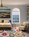Outdoor Marrakesh Collection Area Rug -  Chefchaouen Square Multi Beige  lifestyle 86