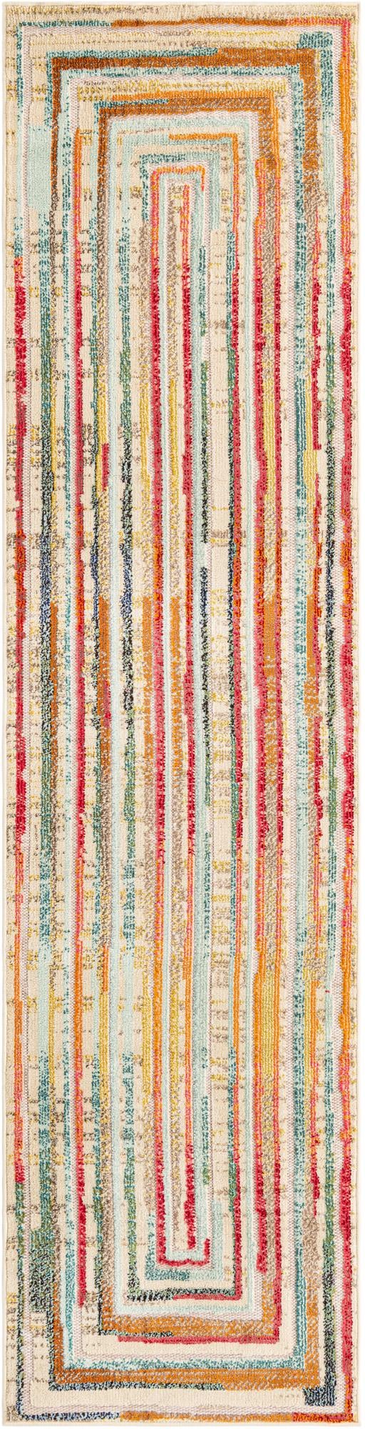 Outdoor Marrakesh Collection Area Rug -  Ouarzazate Runner Multi Beige  lifestyle 22