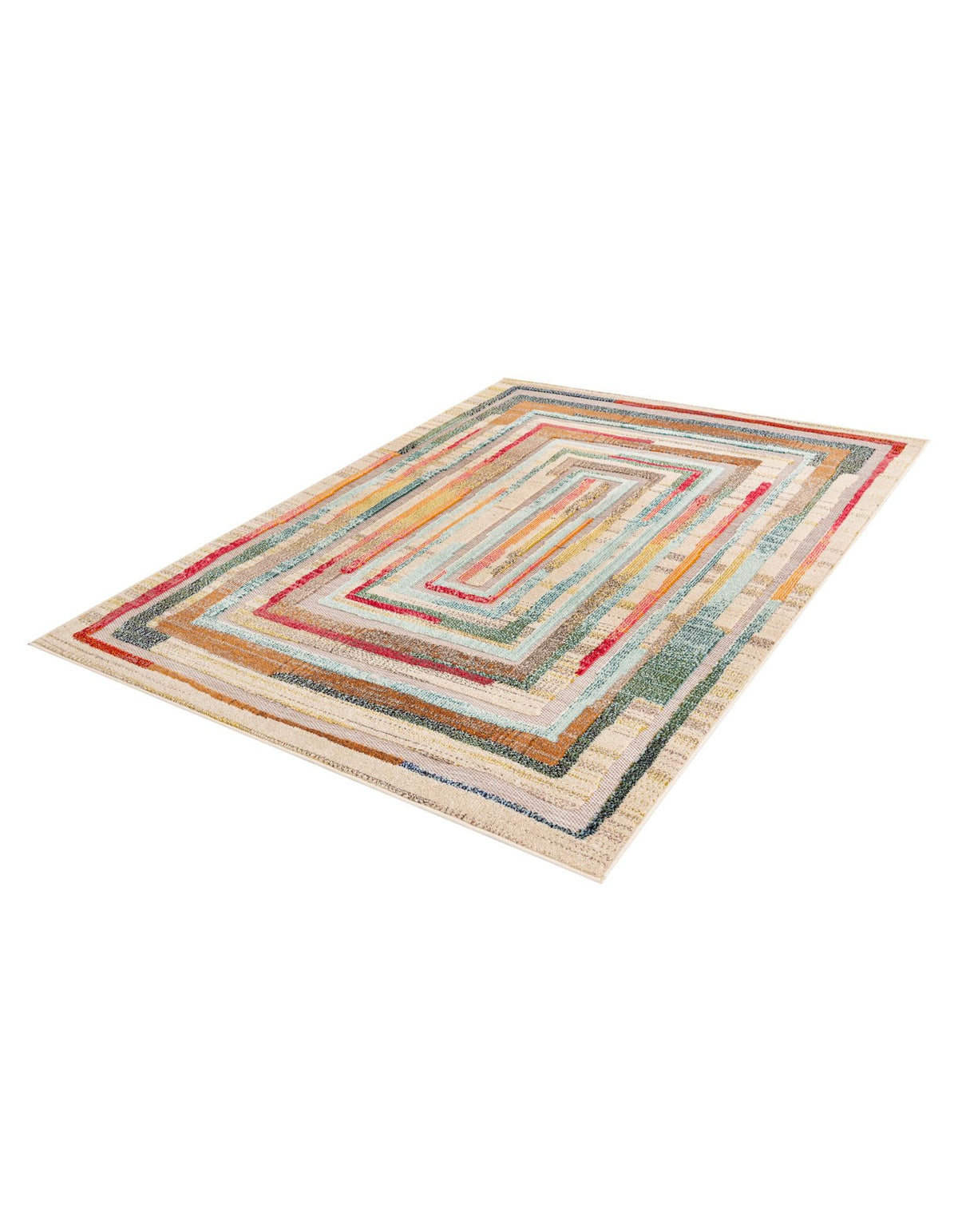 Outdoor Marrakesh Collection Area Rug -  Ouarzazate Rectangle Multi Beige  lifestyle 3