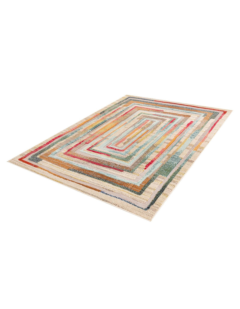 Outdoor Marrakesh Collection Area Rug -  Ouarzazate Rectangle Multi Beige  lifestyle 3