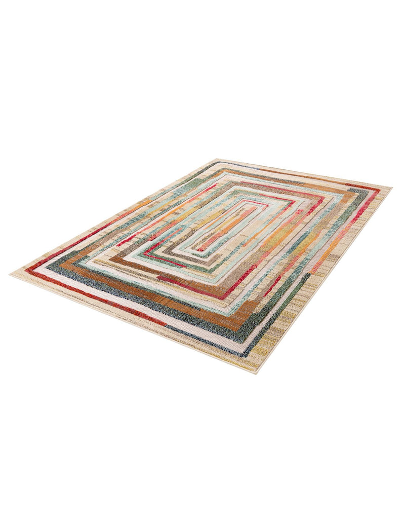 Outdoor Marrakesh Collection Area Rug -  Ouarzazate Rectangle Multi Beige  lifestyle 4