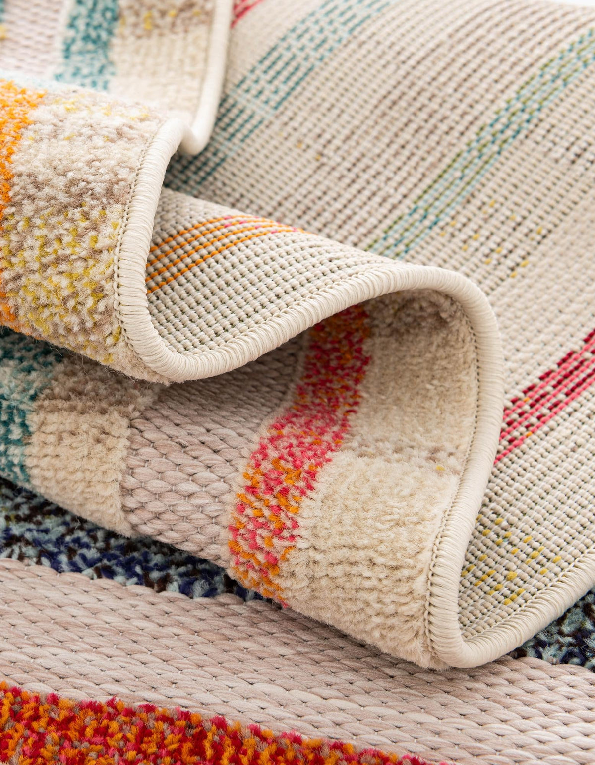 Outdoor Marrakesh Collection Area Rug -  Ouarzazate Rectangle Multi Beige  lifestyle 20
