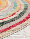 Outdoor Marrakesh Collection Area Rug -  Ouarzazate Round Multi Beige  lifestyle 32