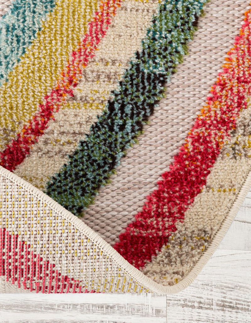 Outdoor Marrakesh Collection Area Rug -  Ouarzazate Round Multi Beige  lifestyle 33