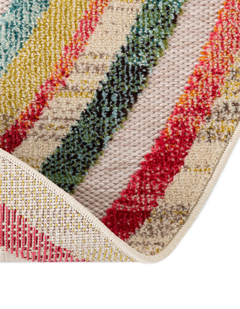 Outdoor Marrakesh Collection Area Rug -  Ouarzazate Round Multi Beige  lifestyle 53
