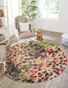 Outdoor Marrakesh Collection Area Rug -  Oujda Round Multi  lifestyle 51