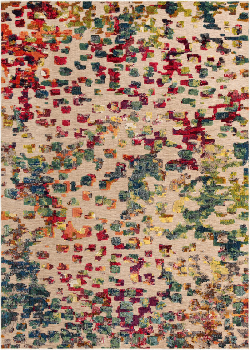 Outdoor Marrakesh Collection Area Rug -  Oujda Rectangle Multi  lifestyle 2