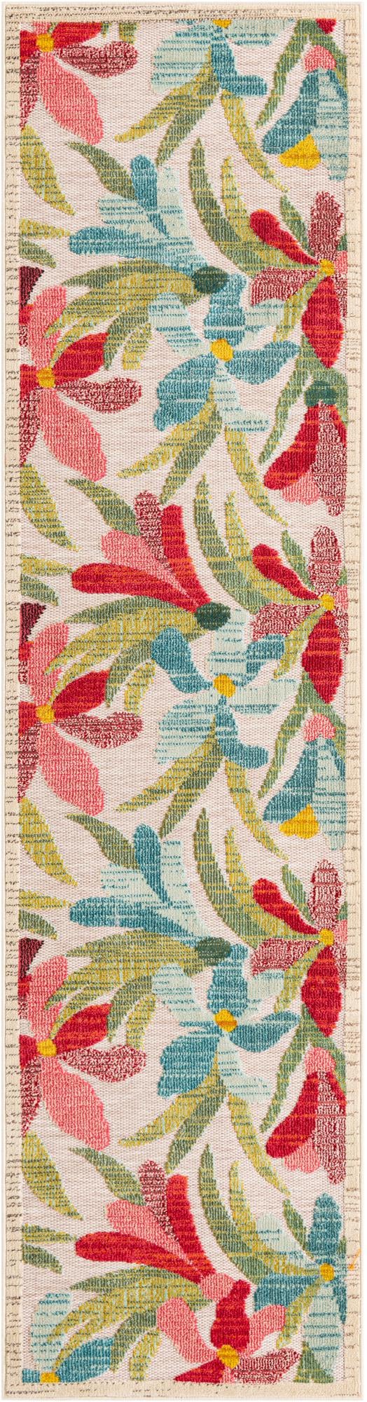 Outdoor Marrakesh Collection Area Rug -  Midelt Runner Multi  lifestyle 22
