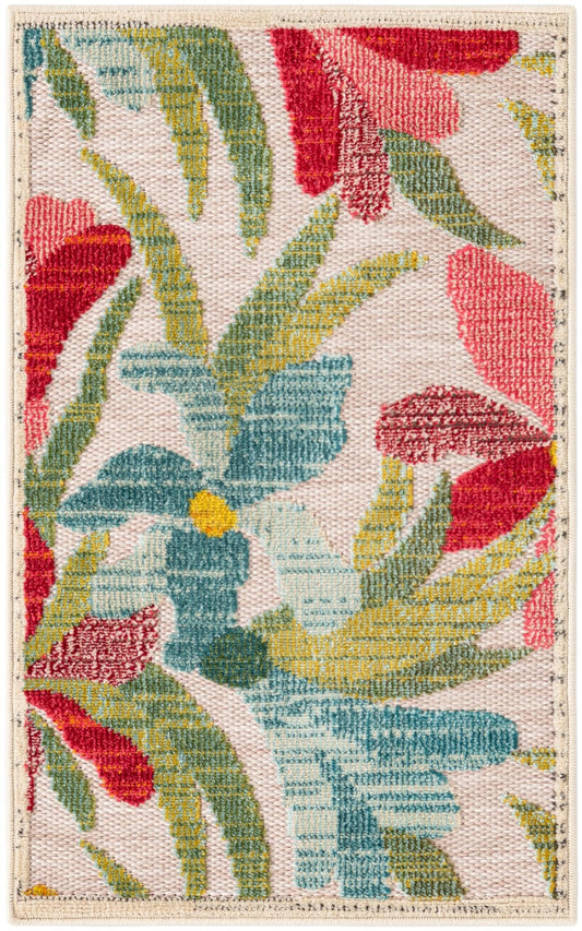 Outdoor Marrakesh Collection Area Rug -  Midelt Rectangle Multi Main