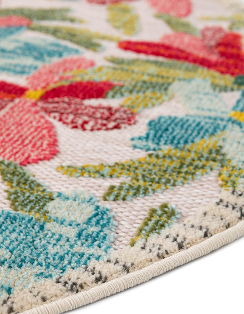 Outdoor Marrakesh Collection Area Rug -  Midelt Round Multi  lifestyle 52