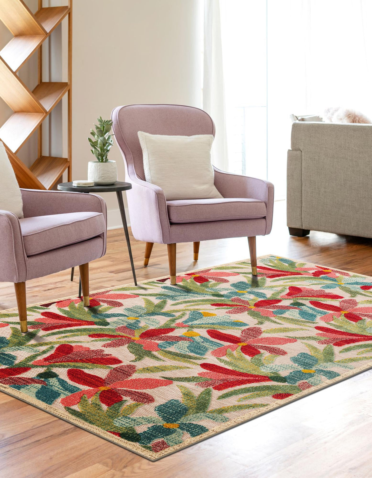 Outdoor Marrakesh Collection Area Rug -  Midelt Rectangle Multi  lifestyle 7