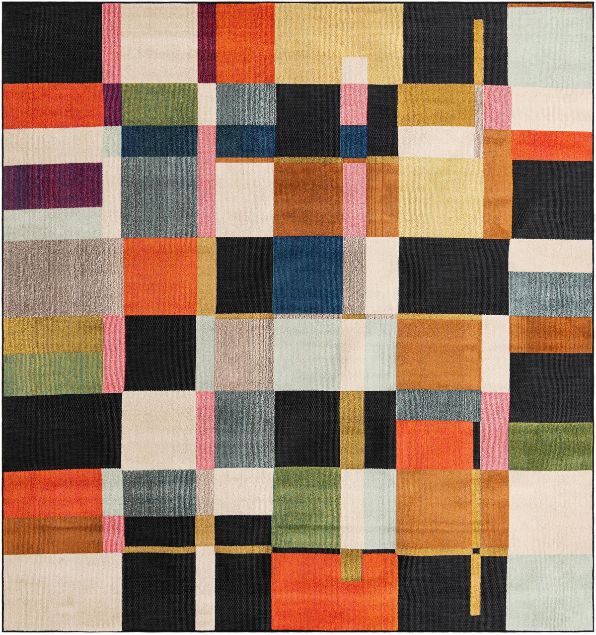 Outdoor Marrakesh Collection Area Rug -  Tangier Square Multi  lifestyle 41