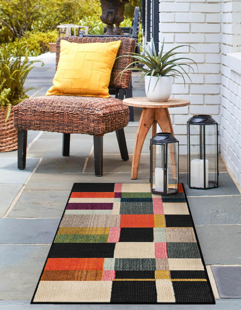 Outdoor Marrakesh Collection Area Rug -  Tangier Runner Multi  lifestyle 29