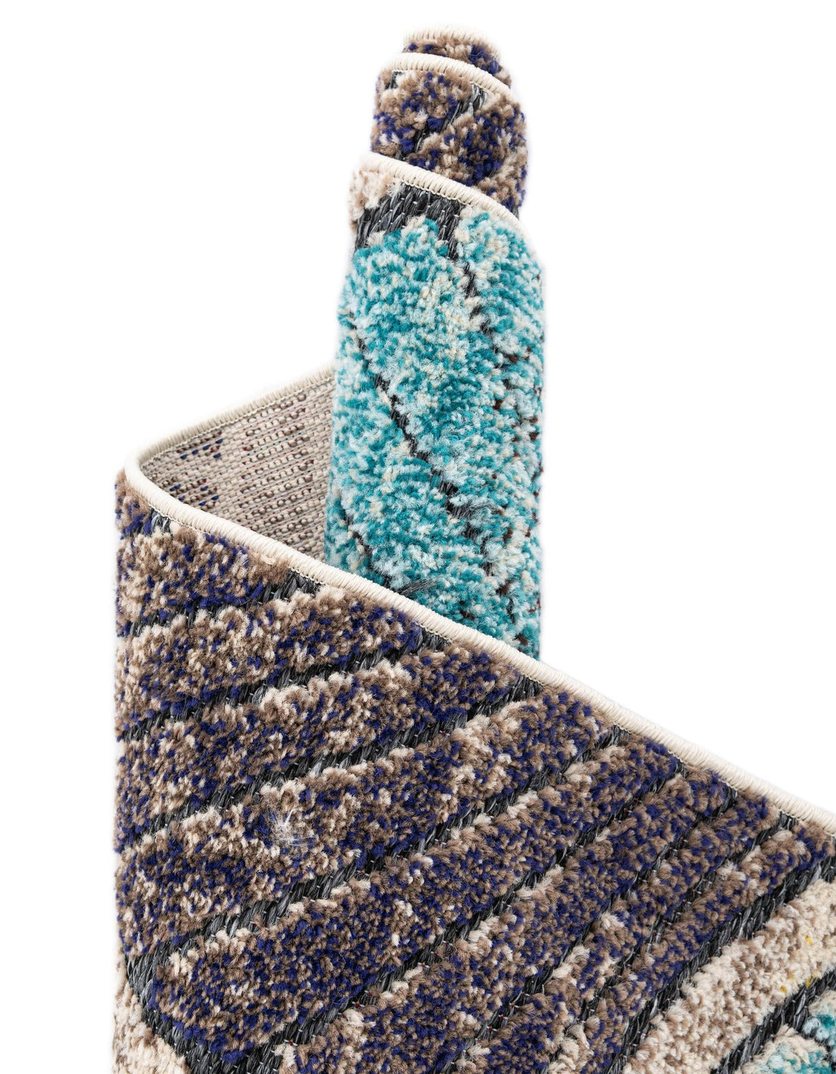 Outdoor Marrakesh Collection Area Rug -  Rabat Rectangle Gray Blue Ivory  lifestyle 18