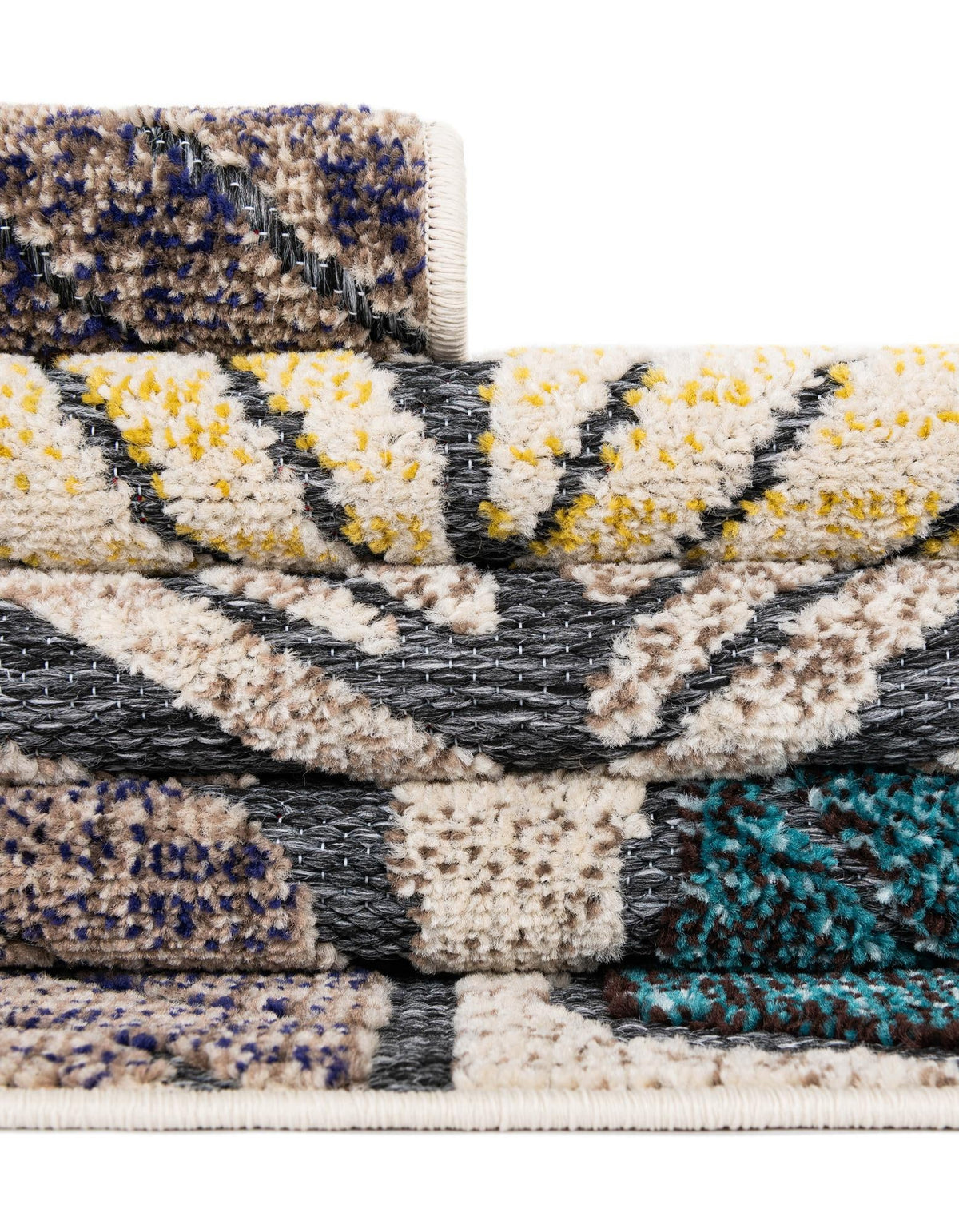 Outdoor Marrakesh Collection Area Rug -  Rabat Rectangle Gray Blue Ivory  lifestyle 21