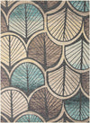Outdoor Marrakesh Collection Area Rug -  Rabat Rectangle Gray Blue Ivory  lifestyle 2