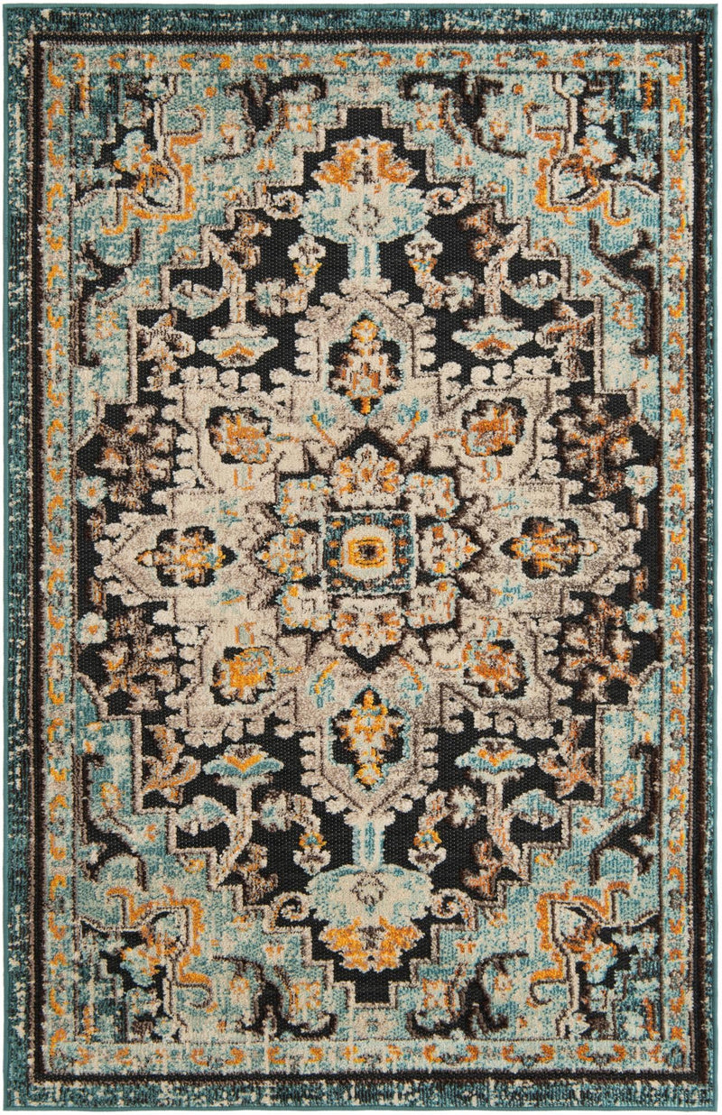 Outdoor Marrakesh Collection Area Rug -  Essaouira Rectangle Navy Blue  lifestyle 2