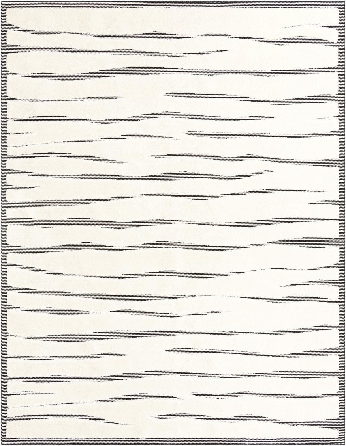 Monochrome Collection Area Rug - Slate Rectangle Ivory White  lifestyle 2