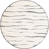 Monochrome Collection Area Rug - Slate Round Ivory White  lifestyle 74