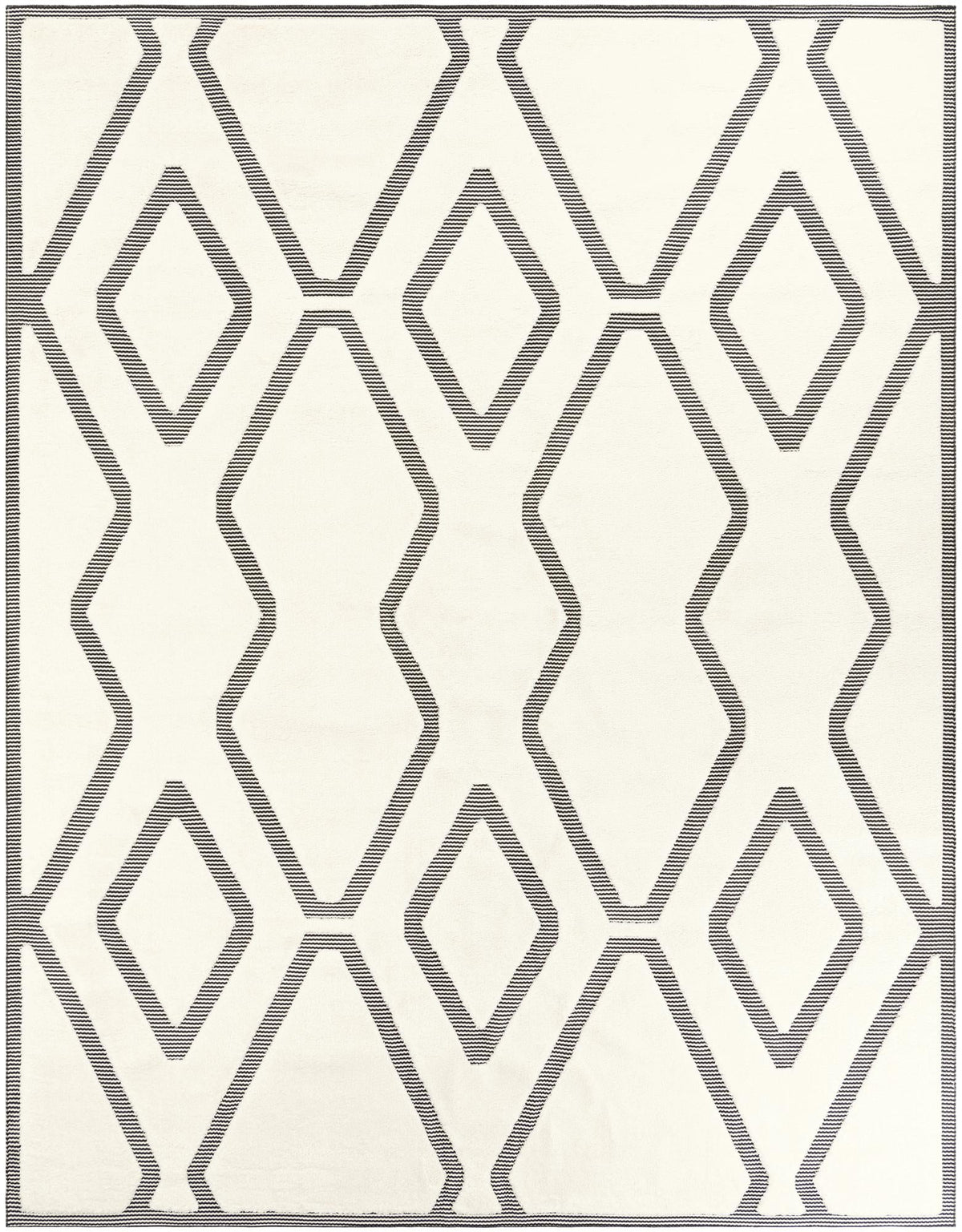 Monochrome Collection Area Rug -  Glacier Rectangle Ivory White  lifestyle 3