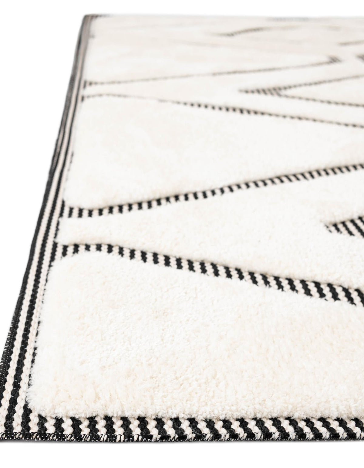 Monochrome Collection Area Rug -  Glacier Rectangle Ivory White  lifestyle 27