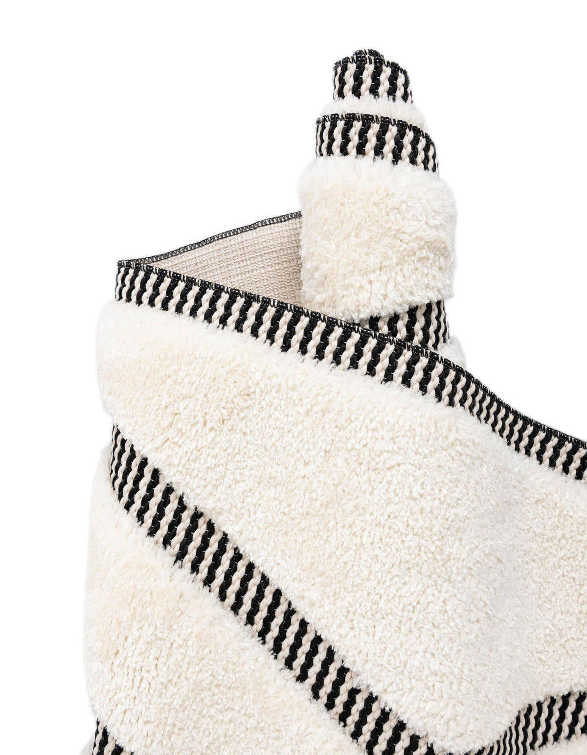 Monochrome Collection Area Rug -  Glacier Rectangle Ivory White  lifestyle 35