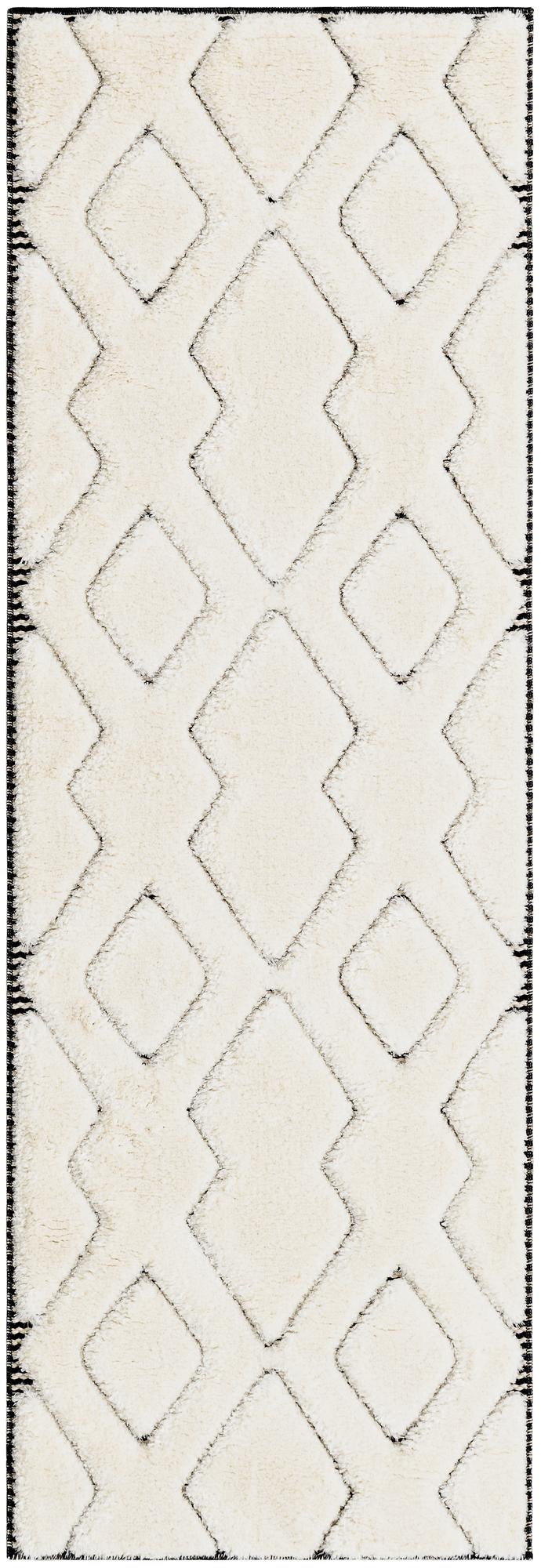 Monochrome Collection Area Rug -  Glacier Runner Ivory White  lifestyle 77