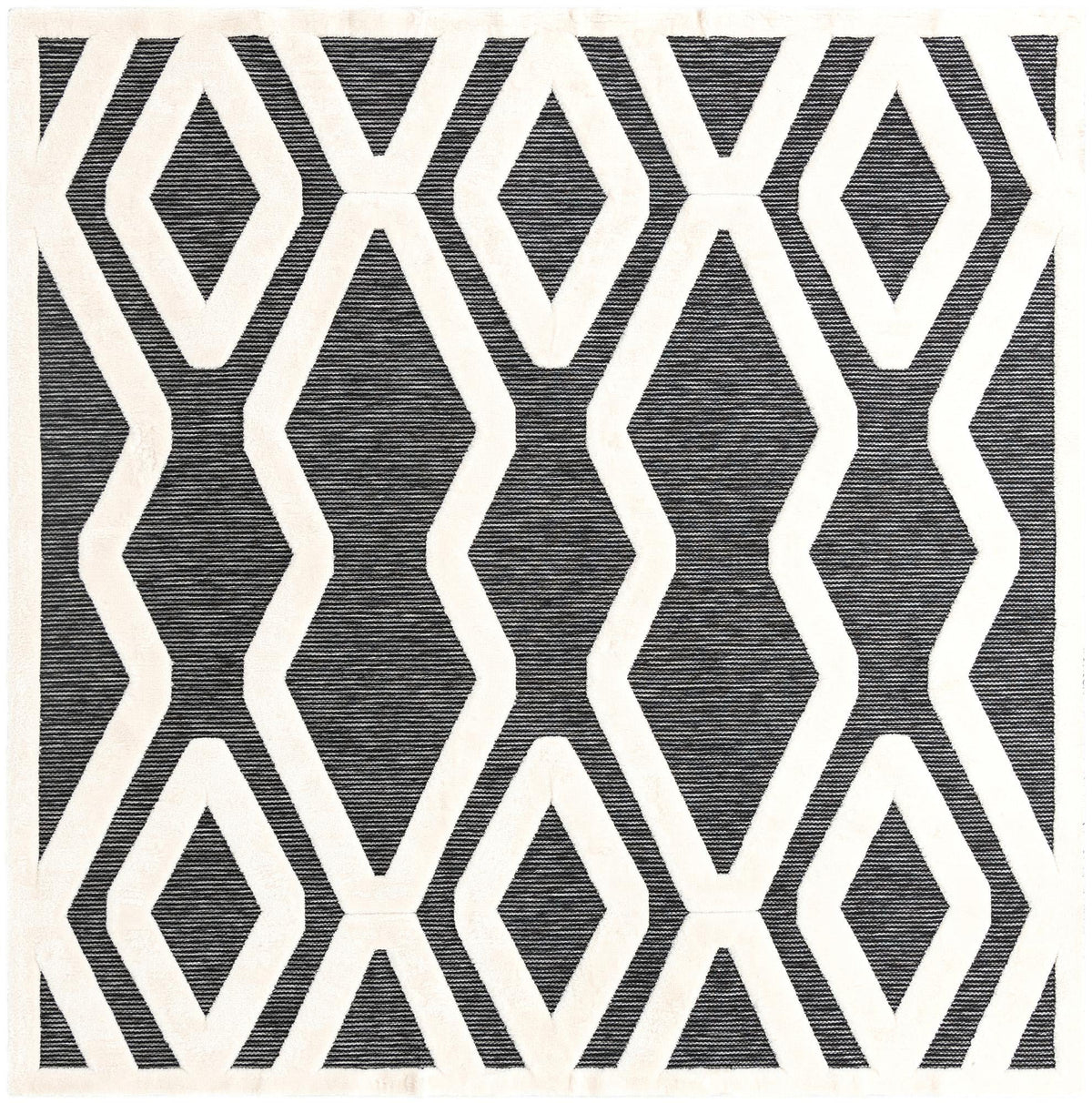 Monochrome Collection Area Rug -  Glacier Square Gray  lifestyle 82