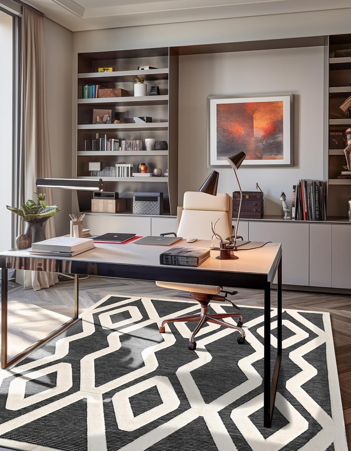 Monochrome Collection Area Rug -  Glacier Rectangle Gray  lifestyle 10