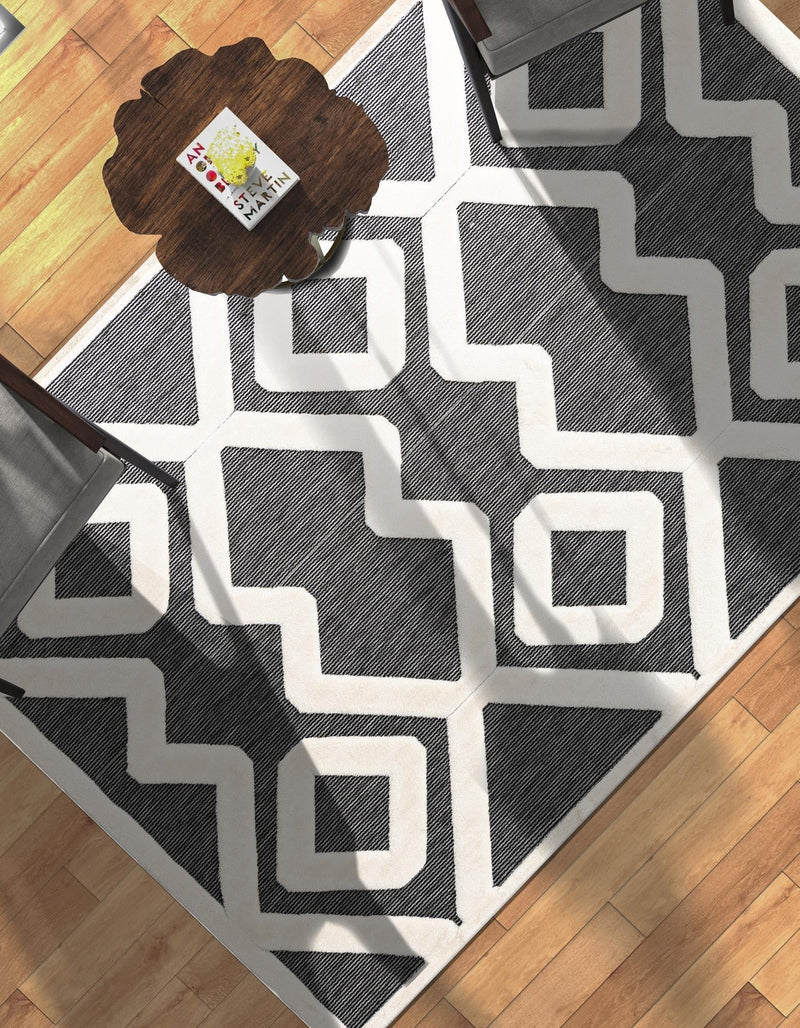 Monochrome Collection Area Rug -  Glacier Rectangle Gray  lifestyle 22