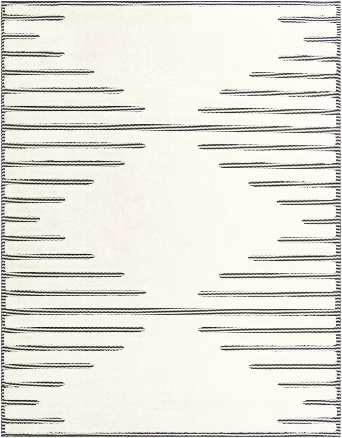 Monochrome Collection Area Rug -  Ash Rectangle Ivory White  lifestyle 2