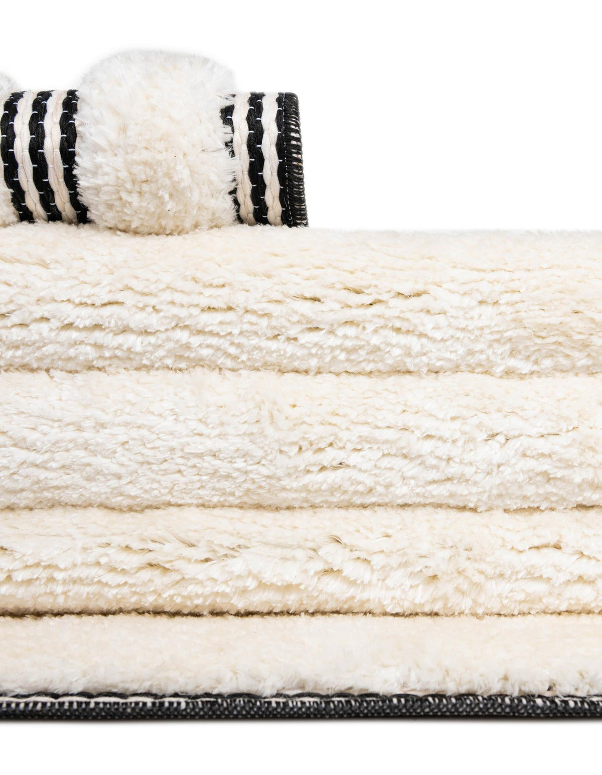 Monochrome Collection Area Rug -  Ash Rectangle Ivory White  lifestyle 41
