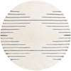 Monochrome Collection Area Rug -  Ash Round Ivory White  lifestyle 72