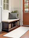 Monochrome Collection Area Rug -  Ash Runner Ivory White  lifestyle 52