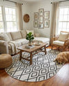 Urban Oasis Rugs Collection Area Rug -  Boulevard (Ivory) Oval Ivory  lifestyle 39