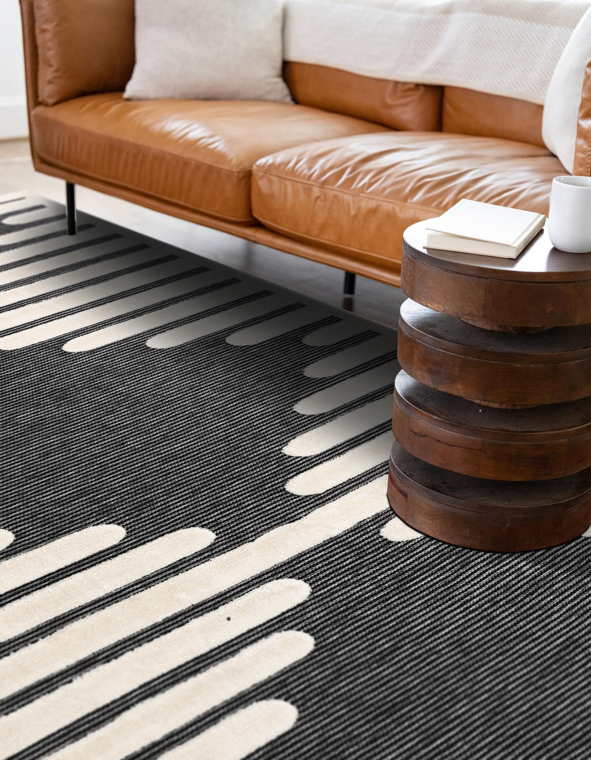 Monochrome Collection Area Rug -  Ash Rectangle Gray  lifestyle 10
