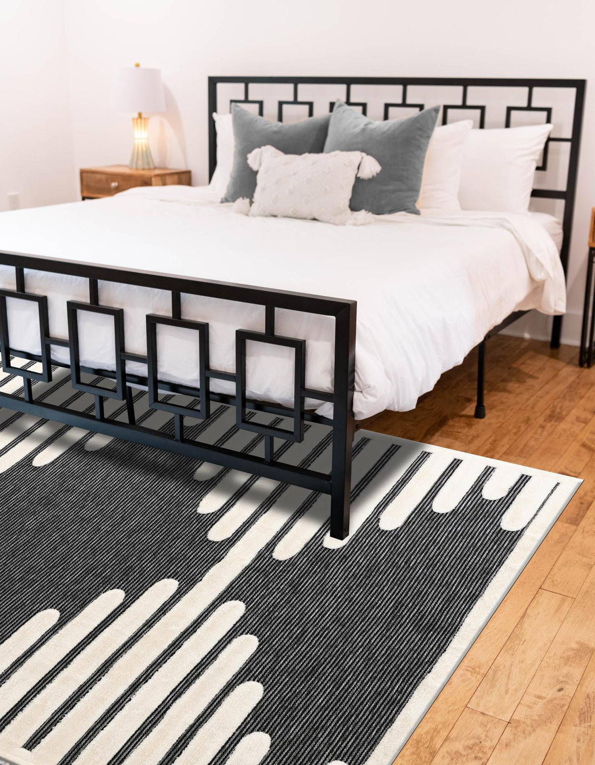 Monochrome Collection Area Rug -  Ash Rectangle Gray  lifestyle 14