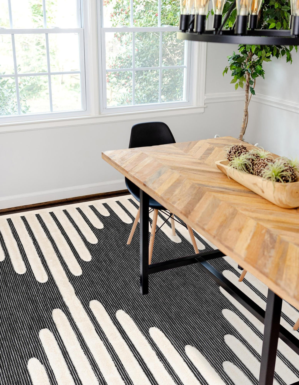 Monochrome Collection Area Rug -  Ash Rectangle Gray  lifestyle 18