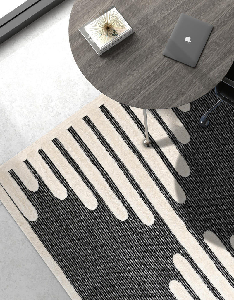 Monochrome Collection Area Rug -  Ash Rectangle Gray  lifestyle 22