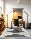 Monochrome Collection Area Rug -  Ash Square Gray  lifestyle 50