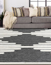 Monochrome Collection Area Rug -  Ash Square Gray  lifestyle 56