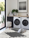 Monochrome Collection Area Rug -  Ash Square Gray  lifestyle 68