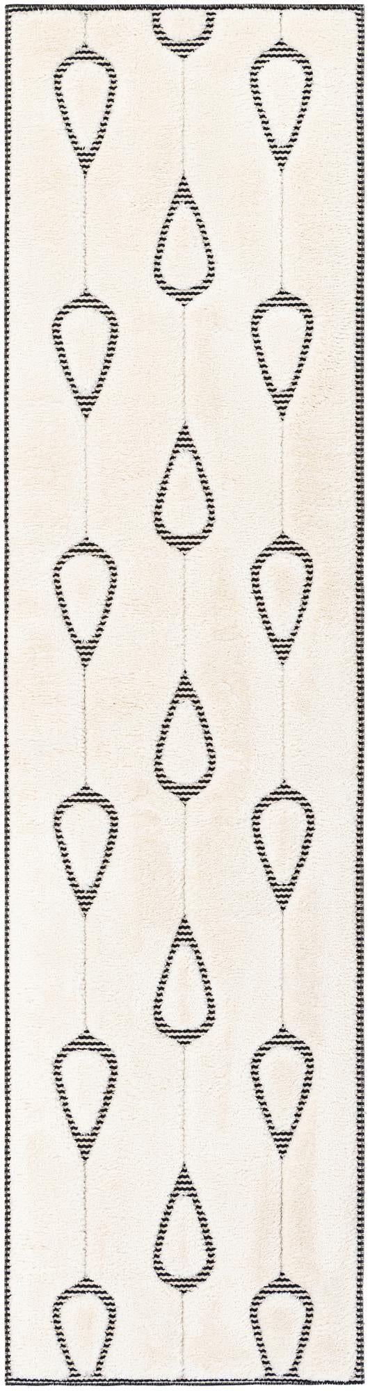 Monochrome Collection Area Rug -  Marble Runner Ivory White  lifestyle 42