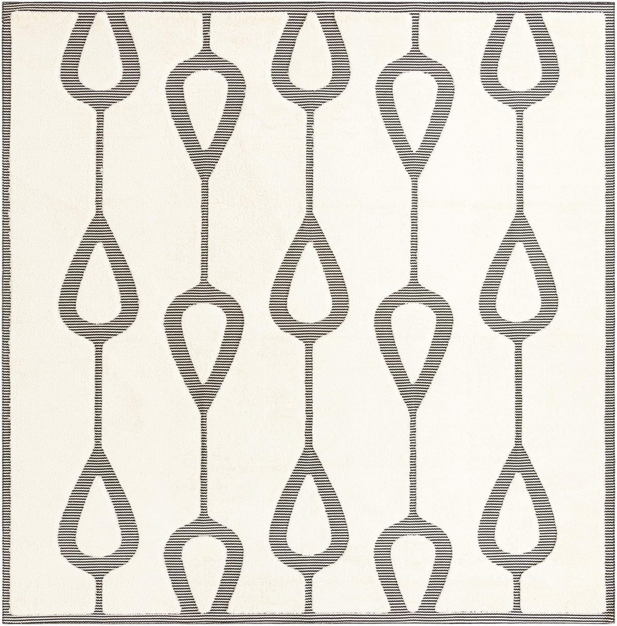 Monochrome Collection Area Rug -  Marble Square Ivory White  lifestyle 75